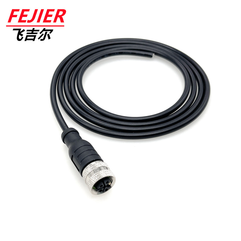 M12 L Code 5-Core Coded Power Cable Automotive Power Transmission Connector High-Power Aviation Connector