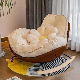 Nordic Style Single Rocking Chair Lazy Sofa Balcony Living Room Bedroom Leisure Sleeping Luxury Internet Popular Double Chair