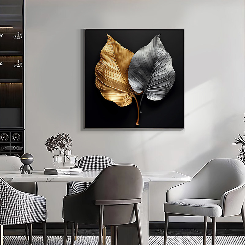 Nuevo lujo ligero atmósfera del restaurante cuelgan pinturas de alta sensación de sala de estar mural dormitorio pintura de cabezal de cama cuadrada pintura decorativa tridimensional image 2