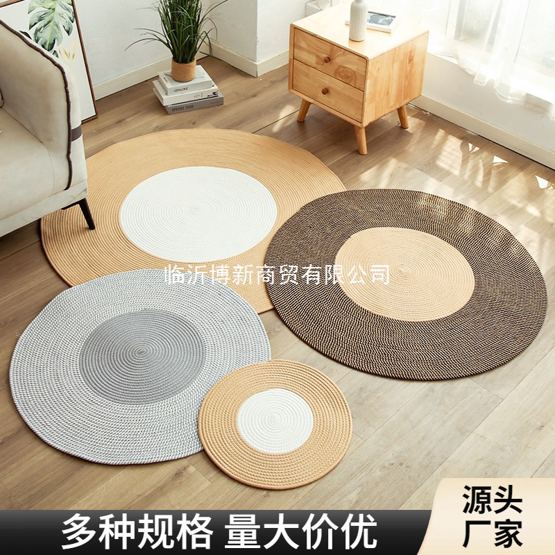 북유럽 면사 바닥 매트, 니트 담요, 발 매트, 침대 옆 담요, 거실 커피 테이블, 상업용 간단한 테이블 매트, 카펫 제조업체 도매