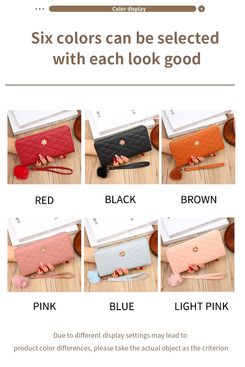 Sac à cartes Portable Simple et Long pour femmes, grande capacité, zéro portefeuille, étui Mobile adapté, nouvelle collection 2023_voghion.com