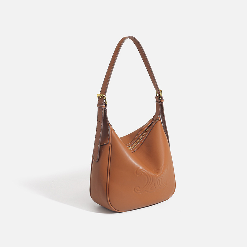 Bolso femenino 2024 nuevo bolso de piel blanda Hobo bolso de hombro moda 100% bolso de axila mujer bolso de hombro medio mes de moda