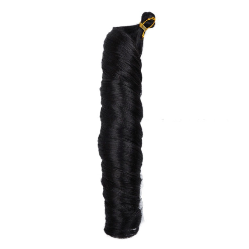 28inch French Curl crochet pieza de pelo pelucita fibra química pelucita trenza trenza sucia pelo trenza