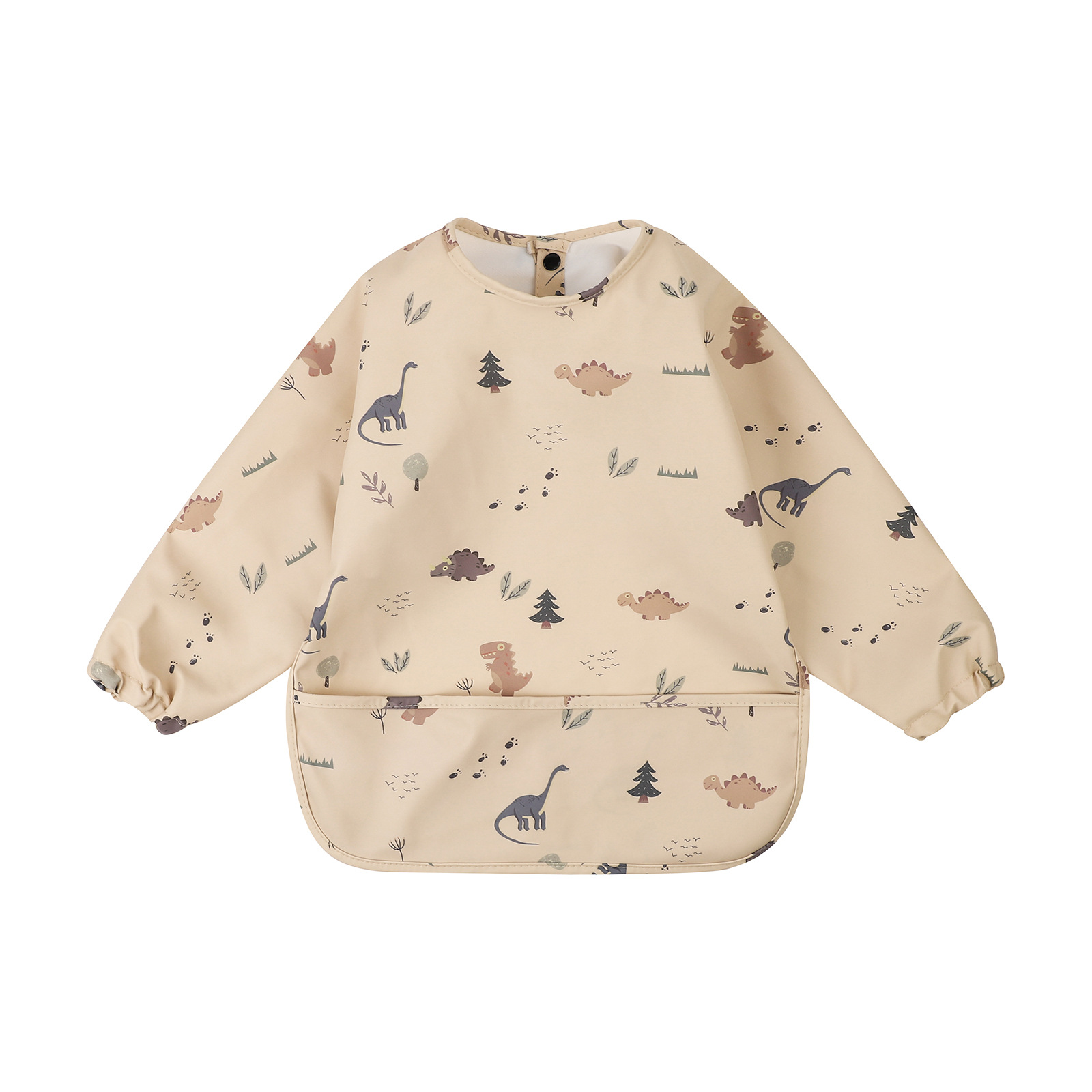 Los niños daneses overall impermeable inversa vestir babero bebé overall bebé comiendo mono bebé babero