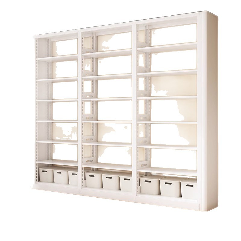 Estantería Biblioteca para el hogar Estante de piso de acero Estante para libros ilustrados para niños Estante de almacenamiento de acero al carbono simple para sala de estar Estante para libros