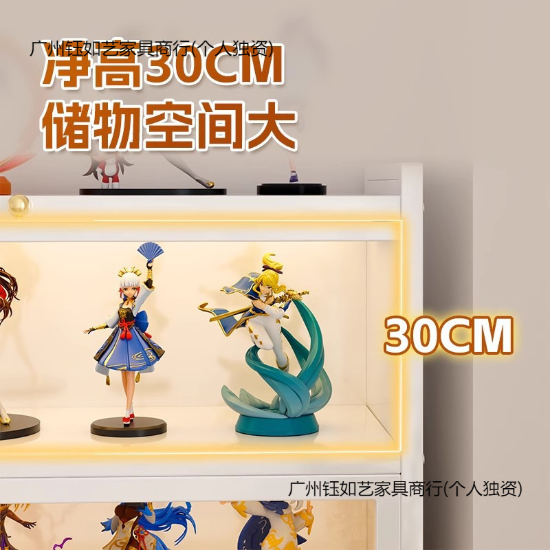 家韵钢制书架带玻璃门防尘书柜客厅落地多层储物柜铁皮手办展示柜|undefined
