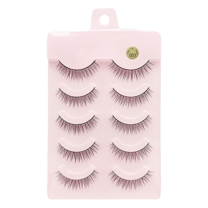 Nueva Diana Yan 001 # pestañas postizas simulación de afilado natural Cruz diaria corto cinco pares