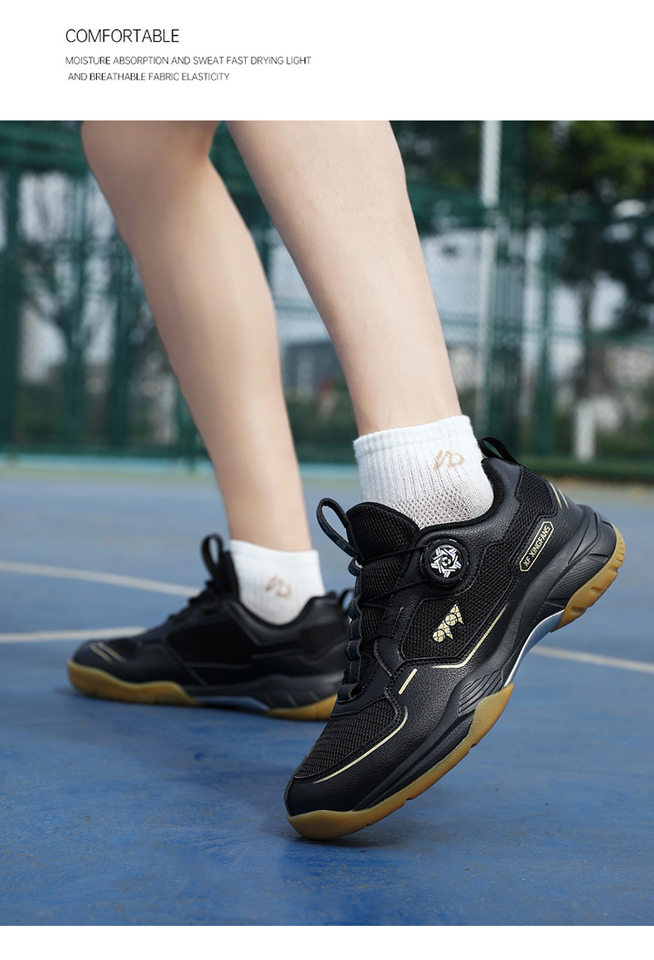 Giày cầu lông chuyên nghiệp unisex thi đấu và tập luyện, chống mài mòn, bám sân, giảm chấn, đế bằng — Bạch Phấn Nguyệt 8213XF, Màu be 8213XF, Phấn mây 8299HLL, Trắng xám 8213XF chi tiết 18