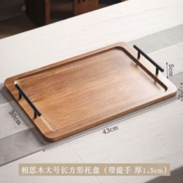 Acacia madera bandeja de té casera bandeja de infusión seca pequeña mesa de té estilo chino retrógrado olla de taza de té bandeja de almacenamiento de refrigerio bandeja de almacenamiento