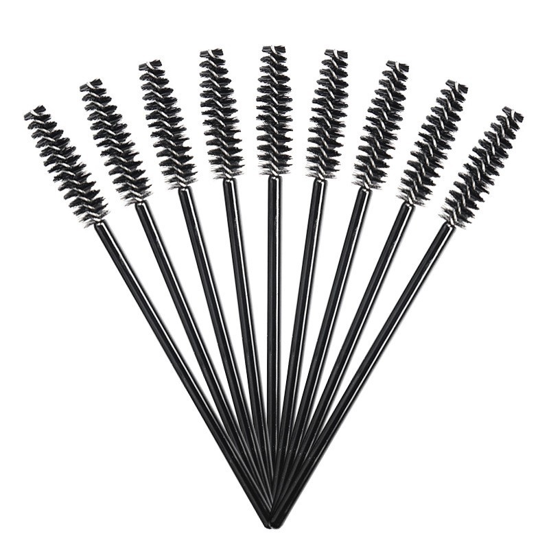 Wholesale disposable grafting eyelash solid rod eyelash brush nylon hair hollow rod eyelash roll eyelash makeup brush