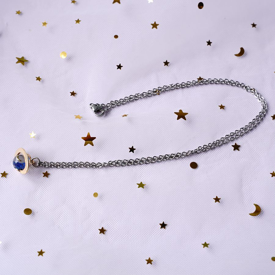 20g Weight Artificial Gemstones Inlay Material Pendant Necklace Classification Daily Occasion Alloy Material Starry Sky Pattern Women'S Gender Fashion Style Fashion Starry Sky Alloy Artificial Gemstones Pendant Necklace 3