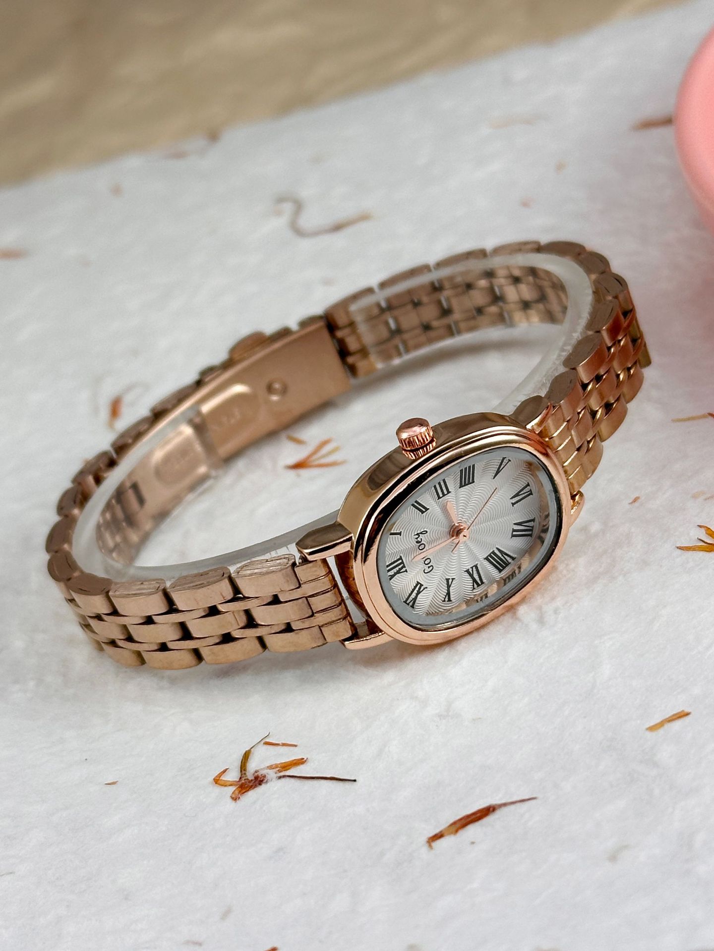 50g Weight Ordinary Glass Mirror Material Stainless Steel Strap Material Watch Classification Pointer Display Type Folding Buckle Buckle Style Round Dial Shape Casual, Holiday Occasion Quartz Movement Solid Color Pattern All Seasons Season Women's Gender Casual Style Casual Solid Color Other Printing (Printing) Quartz Watch 7