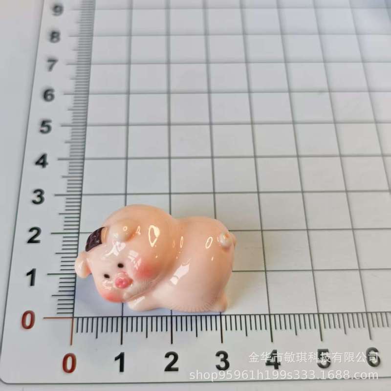 树脂卡通立体趴趴小猪diy饰品配件鞋花汽车摆挂件发夹手工材料|undefined