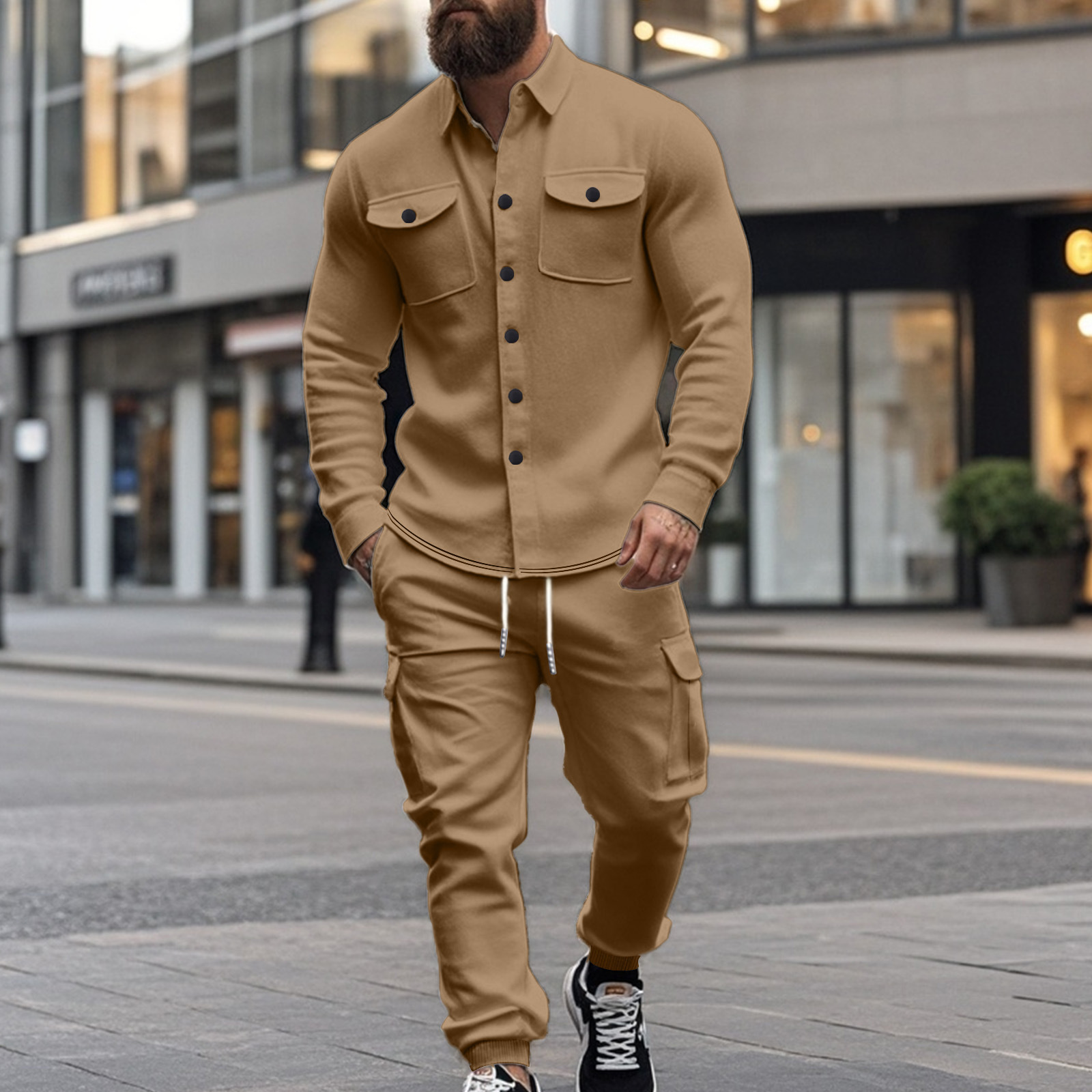 Herren Outdoor Set Mit Fleece Futter Für Jagd Und Arbeit_voghion.com