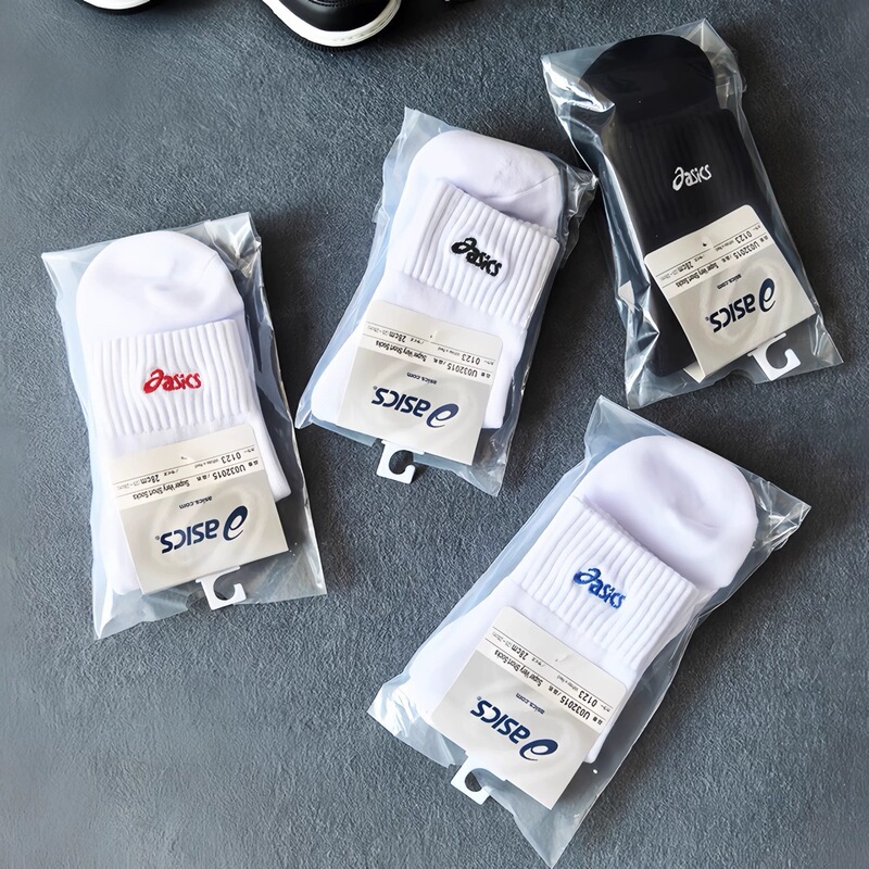 Asics Men's Mid-Calf Thickened Towel-Soled Professional Sports Socks for Running, Badminton, and Tennis, Sweat-Absorbent and Breathable Asics Men's Mid-Calf Thickened Towel-Soled Professional Sports Socks for Running, Badminton, and Tennis, Sweat-Absorbent and Breathable
