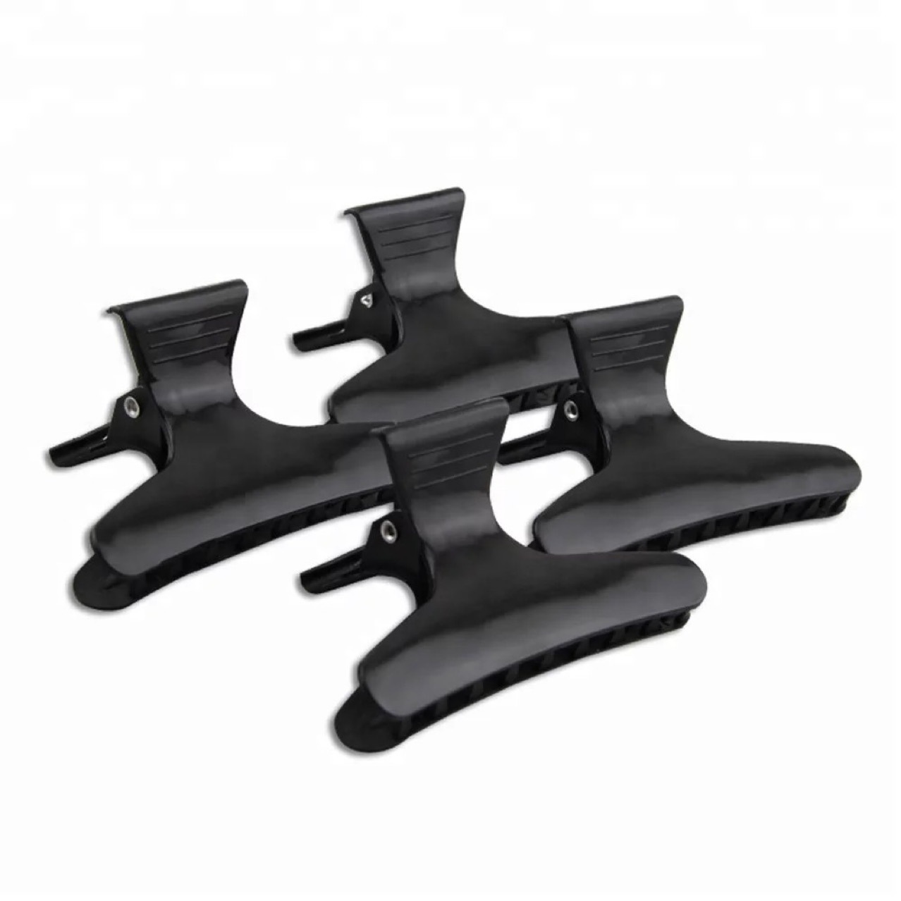Factory Direct Supply Hairdressing Tools Butterfly Clip Plastic Hair Salon Styling Hair Clip Black Butterfly Clip Photo Studio Supplies