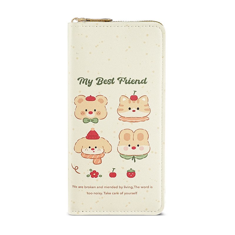 Cartera transfronteriza para mujer de dibujos animados largos lindo wallet billetera de gran capacidad billetera para mujer billetera transfronteriza