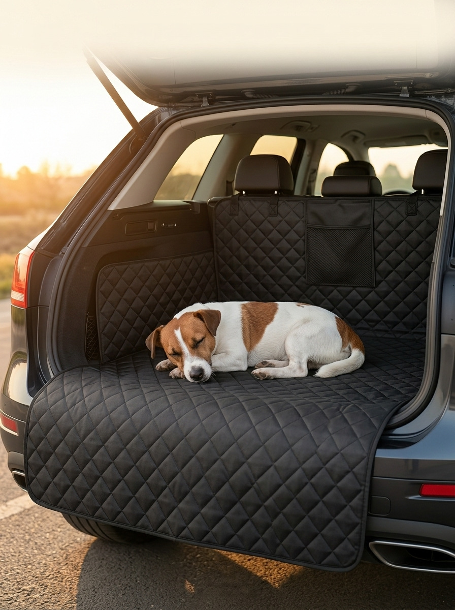 Car pet mat made of Oxford cloth, waterproof, dirt-resistant, non-slip, anti-stain, portable and easy to store, universal for car trunks