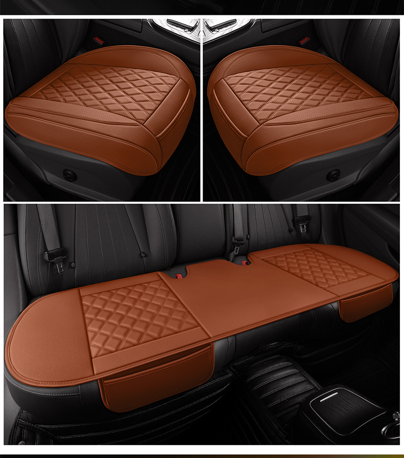 Car Seat Cushion, Breathable and Wear-Resistant Seat Cushion, Full Leather, Universal for All Seasons, Car Seat Cushion, Car Ventilated Seat Cushion