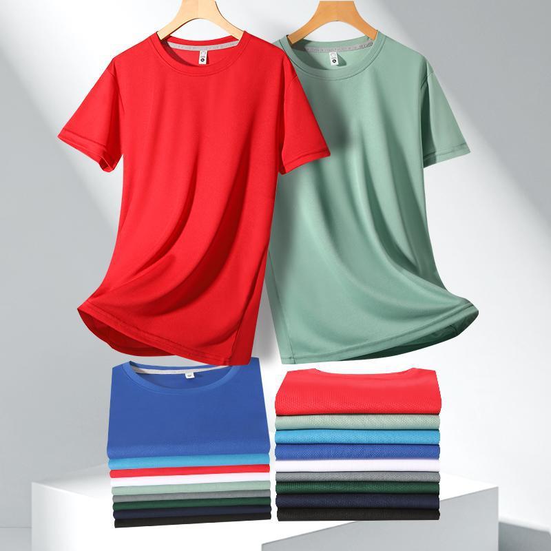 Camiseta de secado rápido mini deportes de secado rápido camiseta de cuello redondo de manga corta ropa de trabajo al aire libre camiseta de hielo