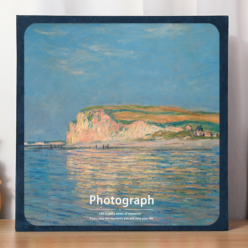 국경을 넘는 5인치 6inch 7inch 레트로 유화 스타일 접착식 포토 앨범 커플 DIY 사진첩 가족 앨범