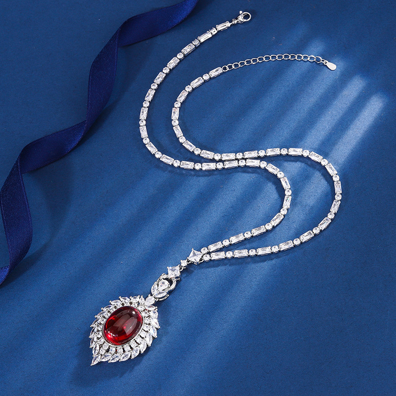 Zhuang Sheng joyas de cobre inferior chapado en oro de hielo plantación fluorescente denier superficie lisa brillante temperamento de lujo con incrustaciones colgante femenino 15*20