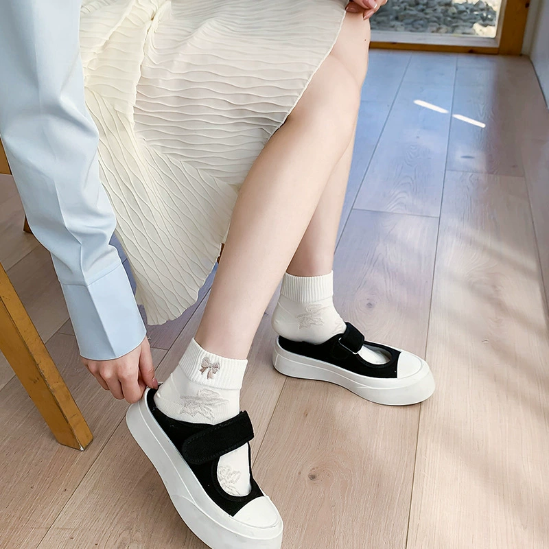 Японские белые осенние тонкие милые knee socks, интернет-блогеры