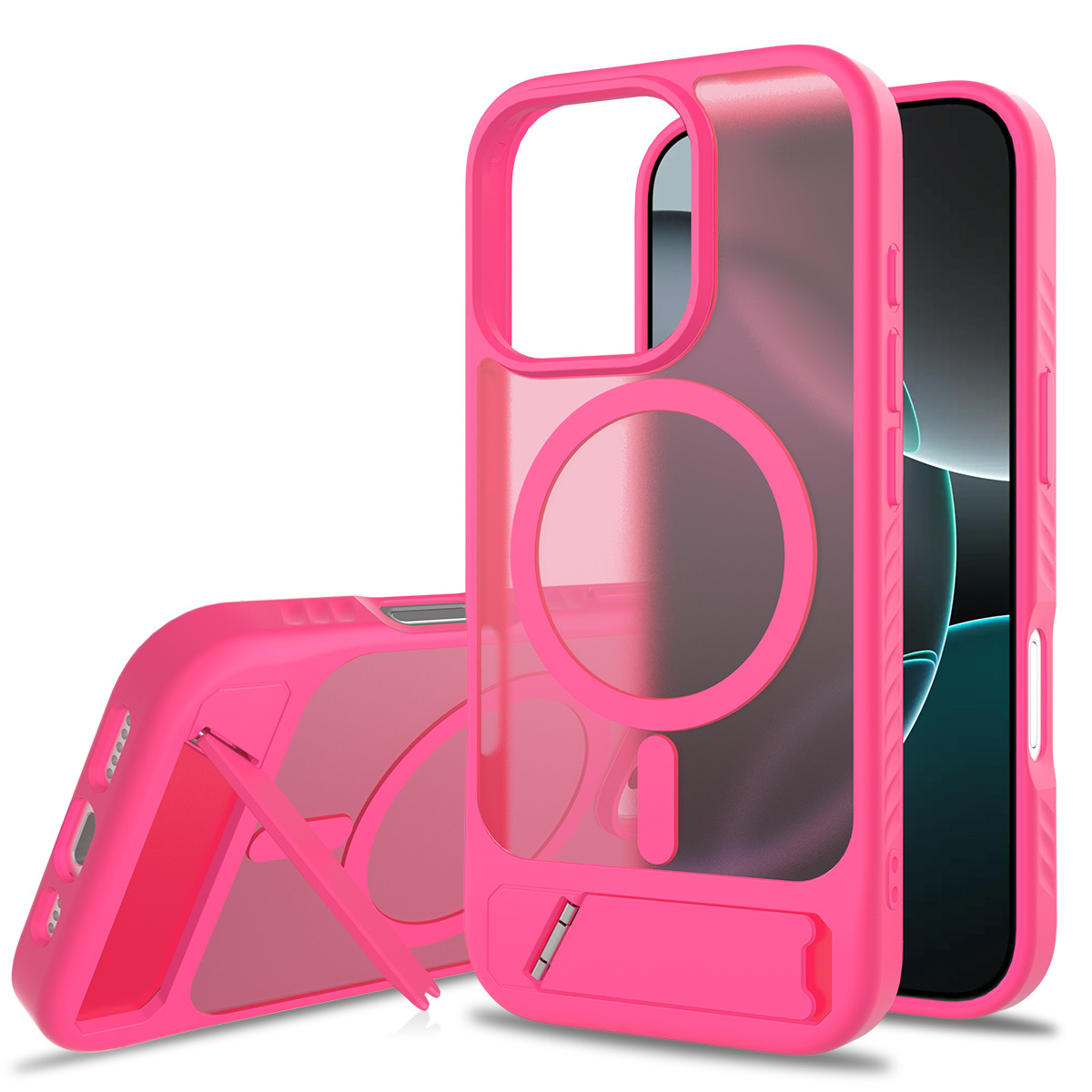 Nuevo tipo de iPhone 16E en forma de soporte de piel 2 - en - 1 a prueba de caídas Apple 16PRO cubierta de succión