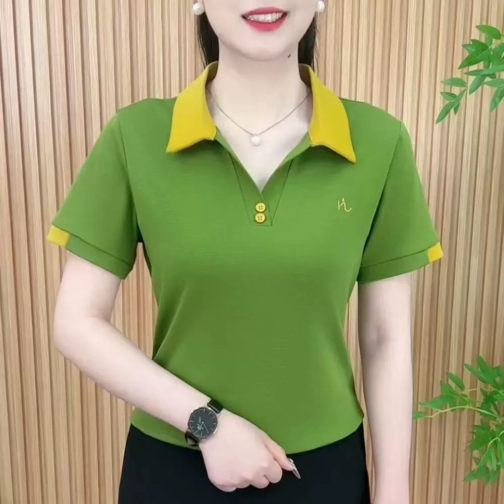 2025 новая стильная летняя базовая рубашка для женщин, универсальная европейская футболка с короткими рукавами, облегающая посадка, внутренний топ.