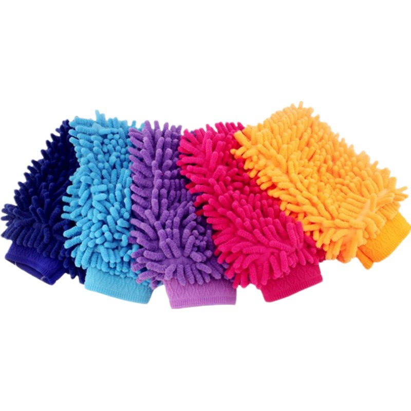Двусторонние коралловые перчатки из синели для автомойки перчатки из микрофибры для мойки автомобилей перчатки для автомойки