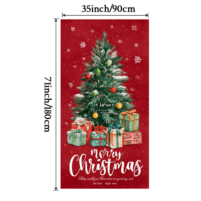 Lámparas de color de Navidad cubierta de tela decoración puerta de poliéster de alta densidad tela de fondo de Año Nuevo fiesta de puerta de entrada amueblado tapices