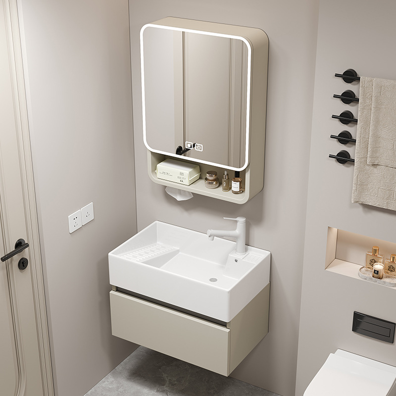 Cajón, lavabo pequeño, nido de abeja engrosado, lavabo de aluminio, combinación de armario, mini armario de baño, lavabo de baño