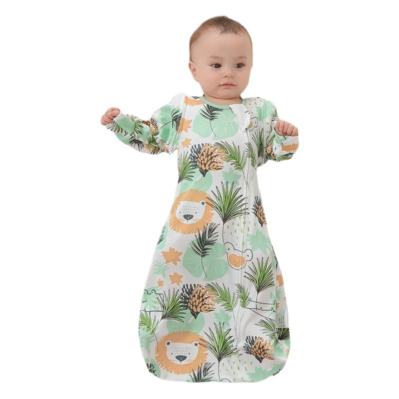 Детский спальный мешок-кокон класса А из Лейбана, с защитой от испуга, для сна младенцев, детское одеяло-пеленка с защитой от кик-бейджинга, милый мультяшный дизайн