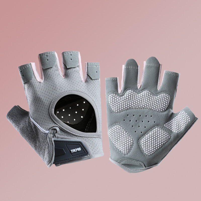 Guantes de medio dedo de acondicionamiento físico para hombres y mujeres de verano pareja deportivo antideslizante al aire libre guantes de montaña de medio dedo image 1
