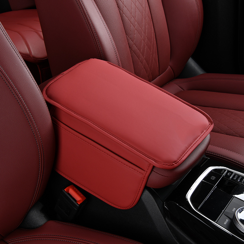 Universal Car Armrest Box Pad with Storage Pockets