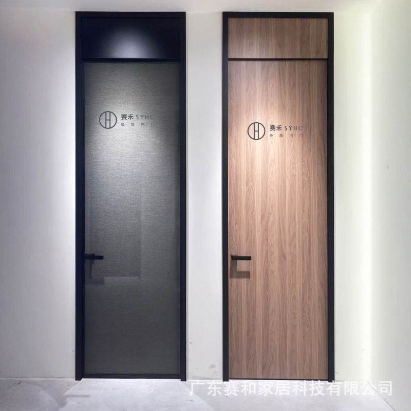Foshan Manufacturer Customizes Office Doors, Aluminum-Wood Composite Doors for Office Buildings, Heightened Door Headers, and Glass Doors for Conference Room Partitions