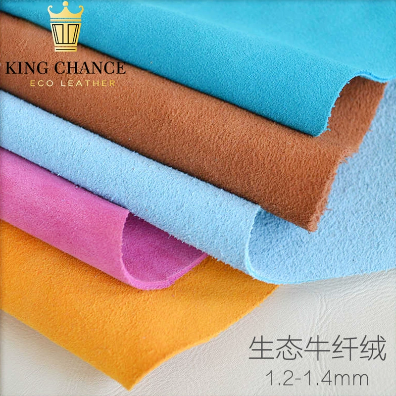 Кожа из воловьей шерсти, искусственная замша из воловьей шерсти, экологически чистая искусственная замша для обуви, сумок, диванов, двусторонний велюр, переработанная, гибкая, устойчивая к сминанию