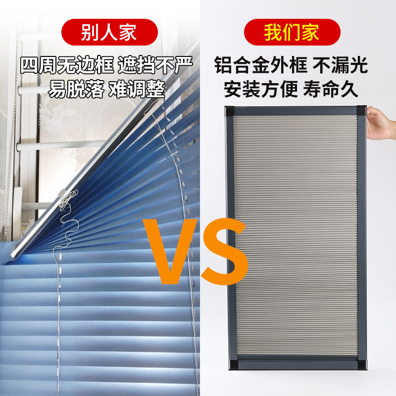 内開き窓専用ハニカムサンシェード、完全遮光、インサート式パンチフリー、キッチン・浴室用日焼け止め・遮光カーテン|undefined