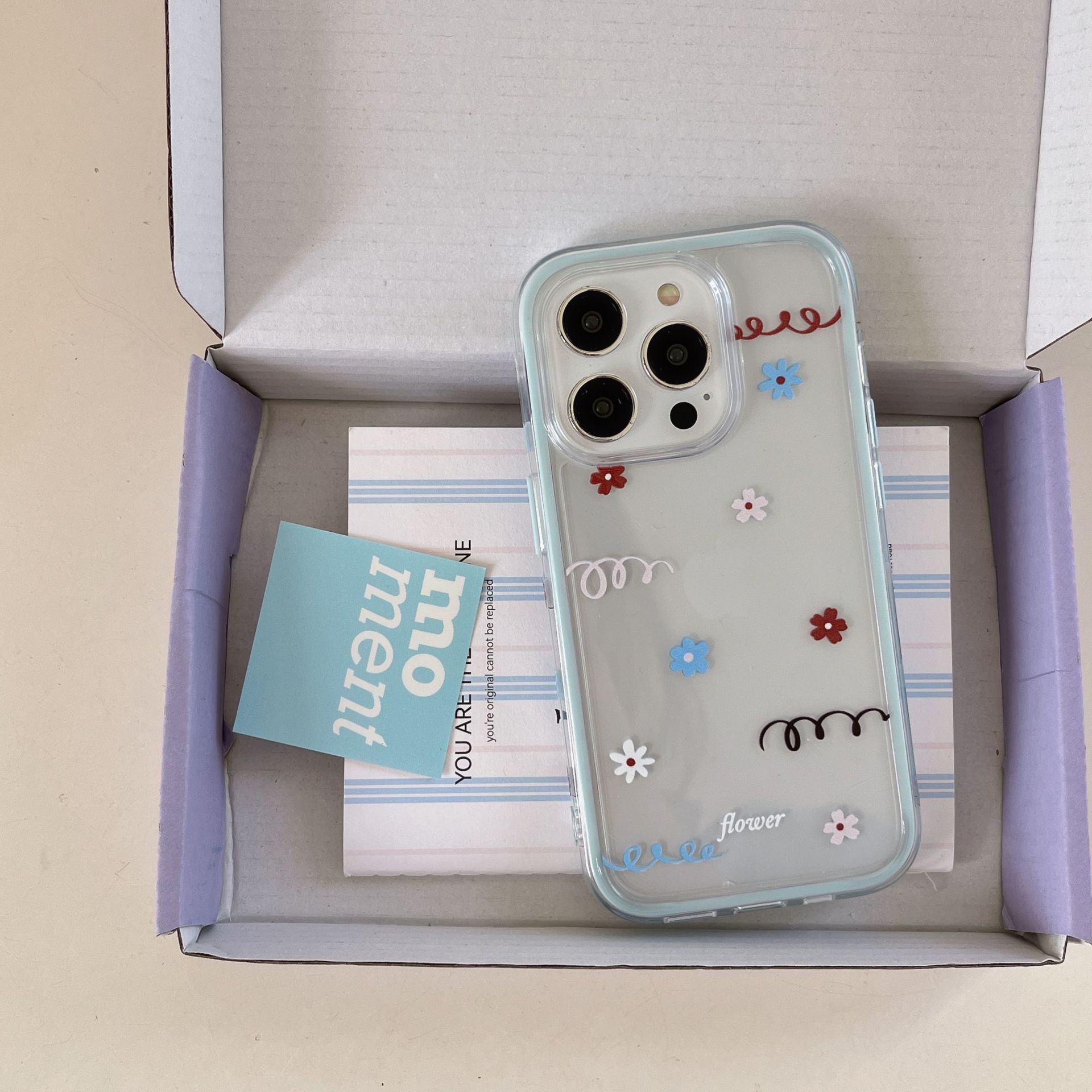 Flores de graffiti de nicho simples para Apple 16ProMax funda para teléfono móvil 15Pro Summer 14/13 Chicas 15PM