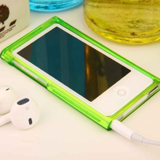 For Apple ipod nano7 protective case protective case nano 7 solid color PC transparent single bottom double sided hard case