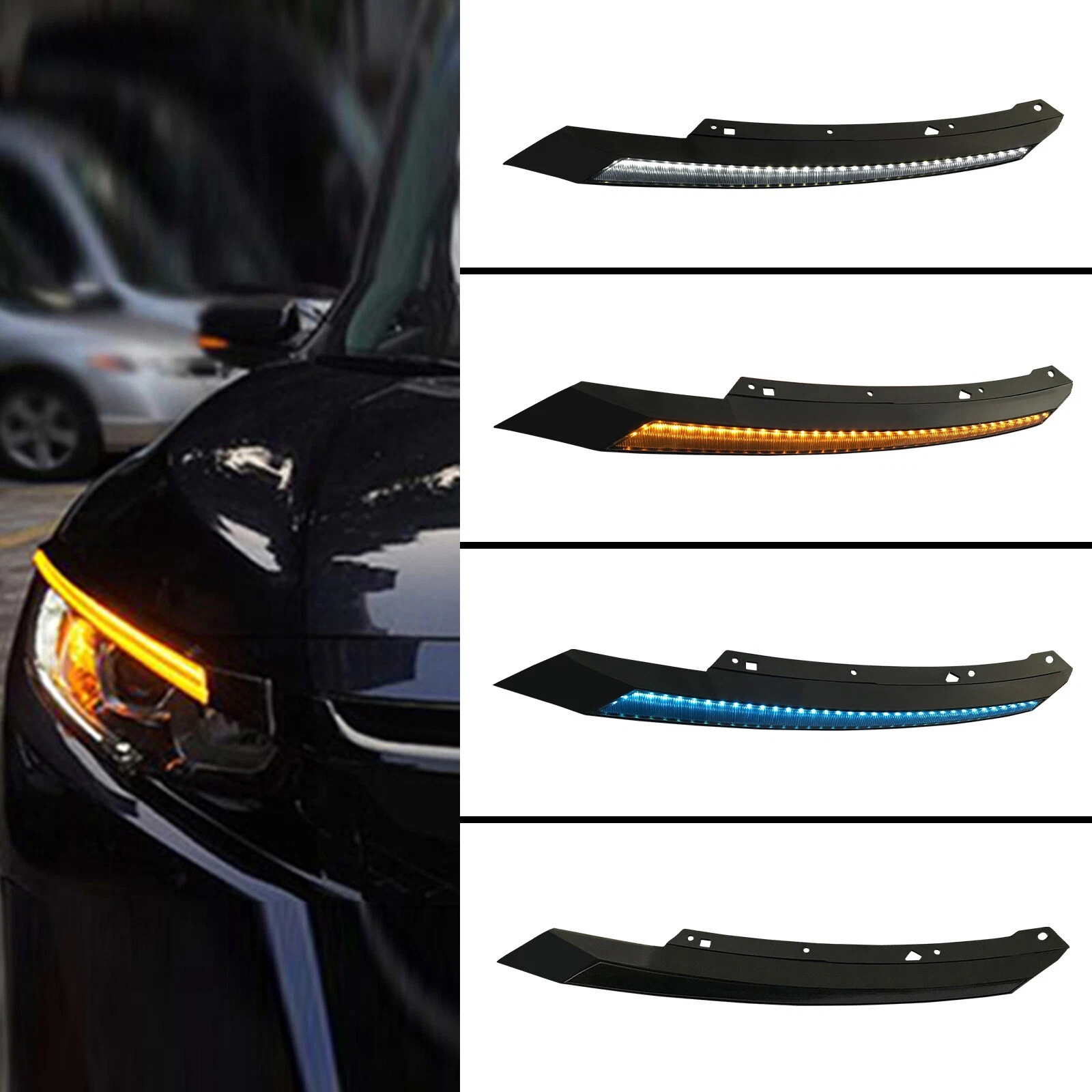Sīyù Honda Civic 10th Gen Headlight Eyebrow Daytime Running Lights (Lamp eyebrow)