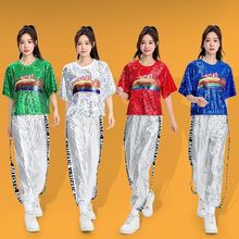 啦啦队服装女套装成人学生跳舞啦啦操秋季爵士舞服韩版女团演出服