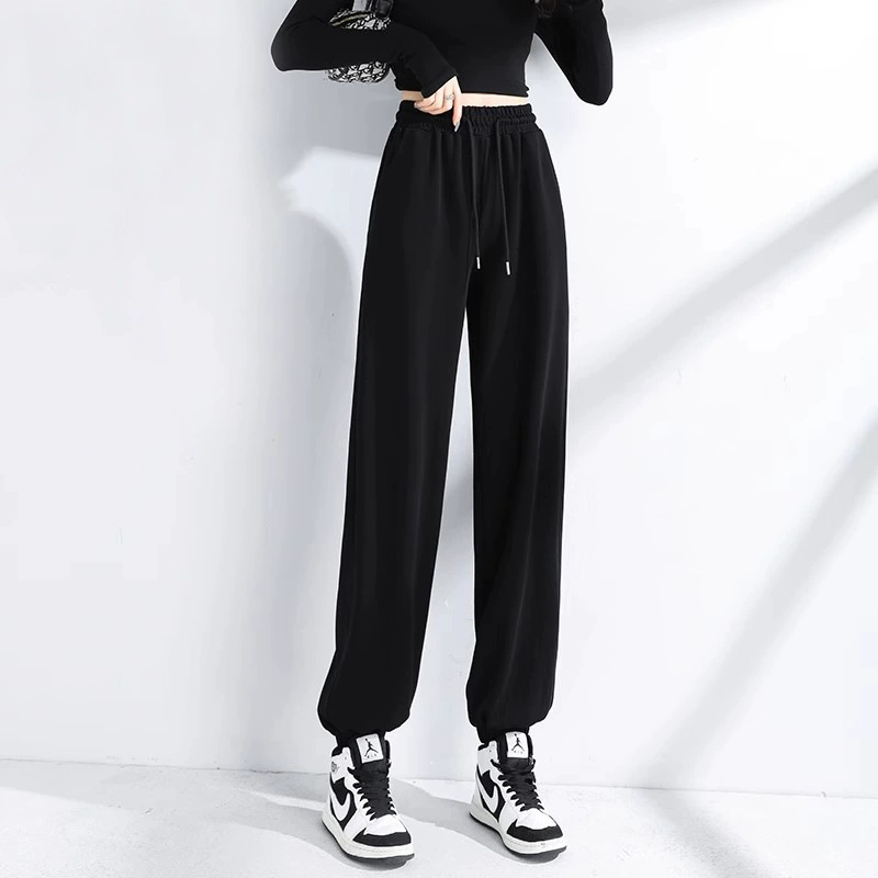 Осенние демисезонные маленькие брюки для подростков, oversize, свободный прямой крой