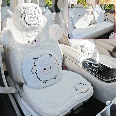 single-piece plush, 2025 new model | Wool pad - coconut-white-luxurious-five-seaterthick-lamb-fleece-super-warm-non-slip-and-durable