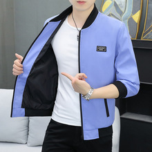 T春秋季男士外套新款韩版立领修身休闲青年透气外穿夹克衫上衣服