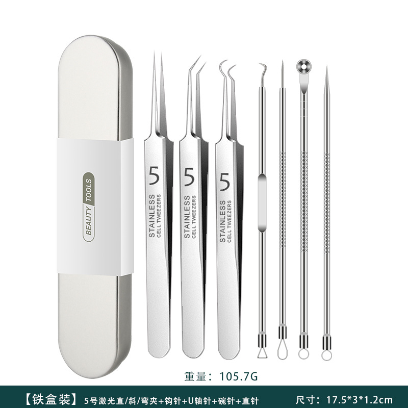 En stock, puede enviar agujas para el acné de acero inoxidable, herramientas de belleza para eliminar el acné oscuro, agujas para el acné, herramientas de belleza, clips celulares