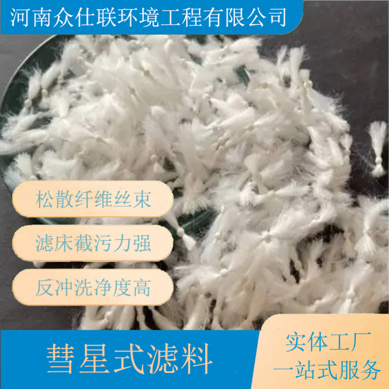 彗星式纤维滤料 易反冲洗 863彗星滤料截污除油众仕联环境工程