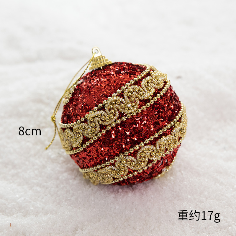 クリスマス装飾品クリスマスボール吊りボール彩色ボールクリスマスツリー吊り飾りカラーボールdiy部品配置|undefined