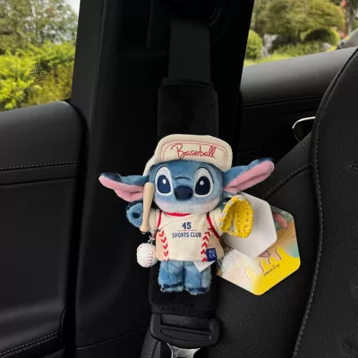 Authentic Lilo and Stitch: Sürətlər qutusu və əl tormozu başlıqları - shoulder-pads-18-black-plush-genuine-station-stitch-baseball-set-with-yellow-ball-cover