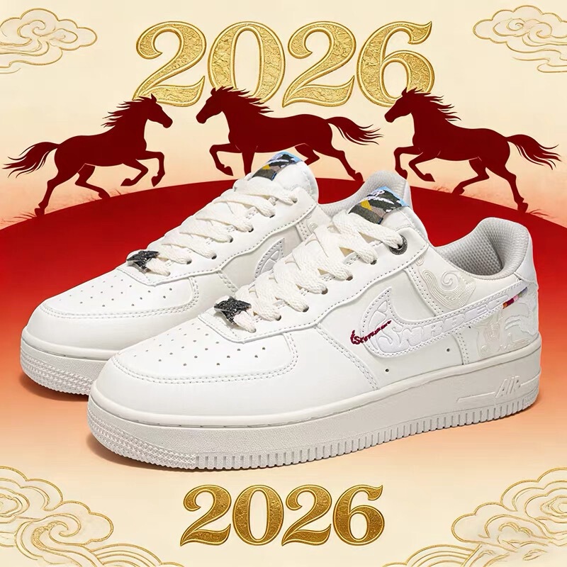 New Year of the Horse Limited Edition Men's Shoes Af1 Air Force 1 Nike Official Sports Casual Sneakers Thick-Soled Height-Increasing Couple Shoes New Year of the Horse Limited Edition Men's Shoes Af1 Air Force 1 Nike Official Sports Casual Sneakers Thick-Soled Height-Increasing Couple Shoes